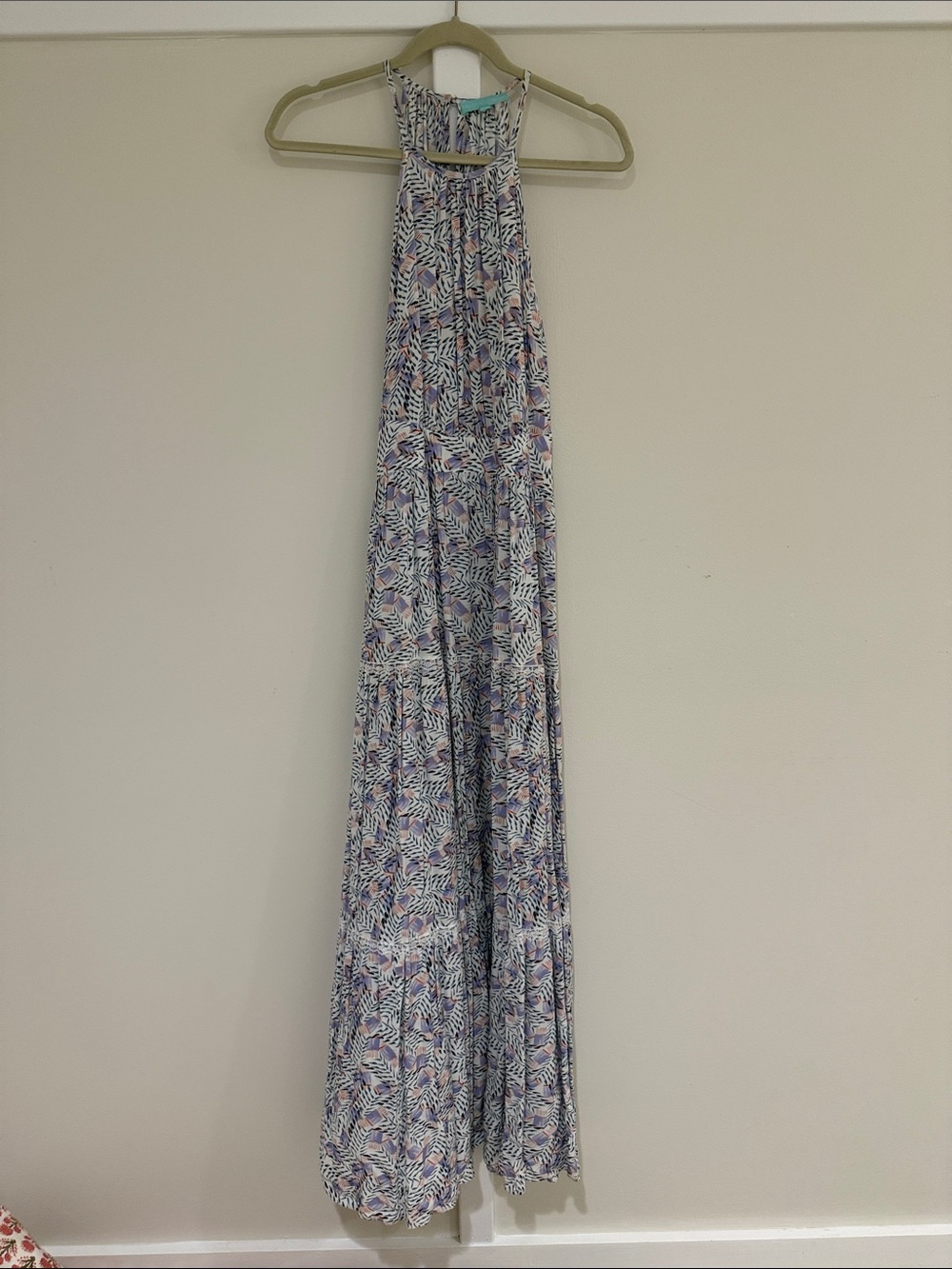 Melissa Odabash Multi-Color Printed Halter Maxi Dress